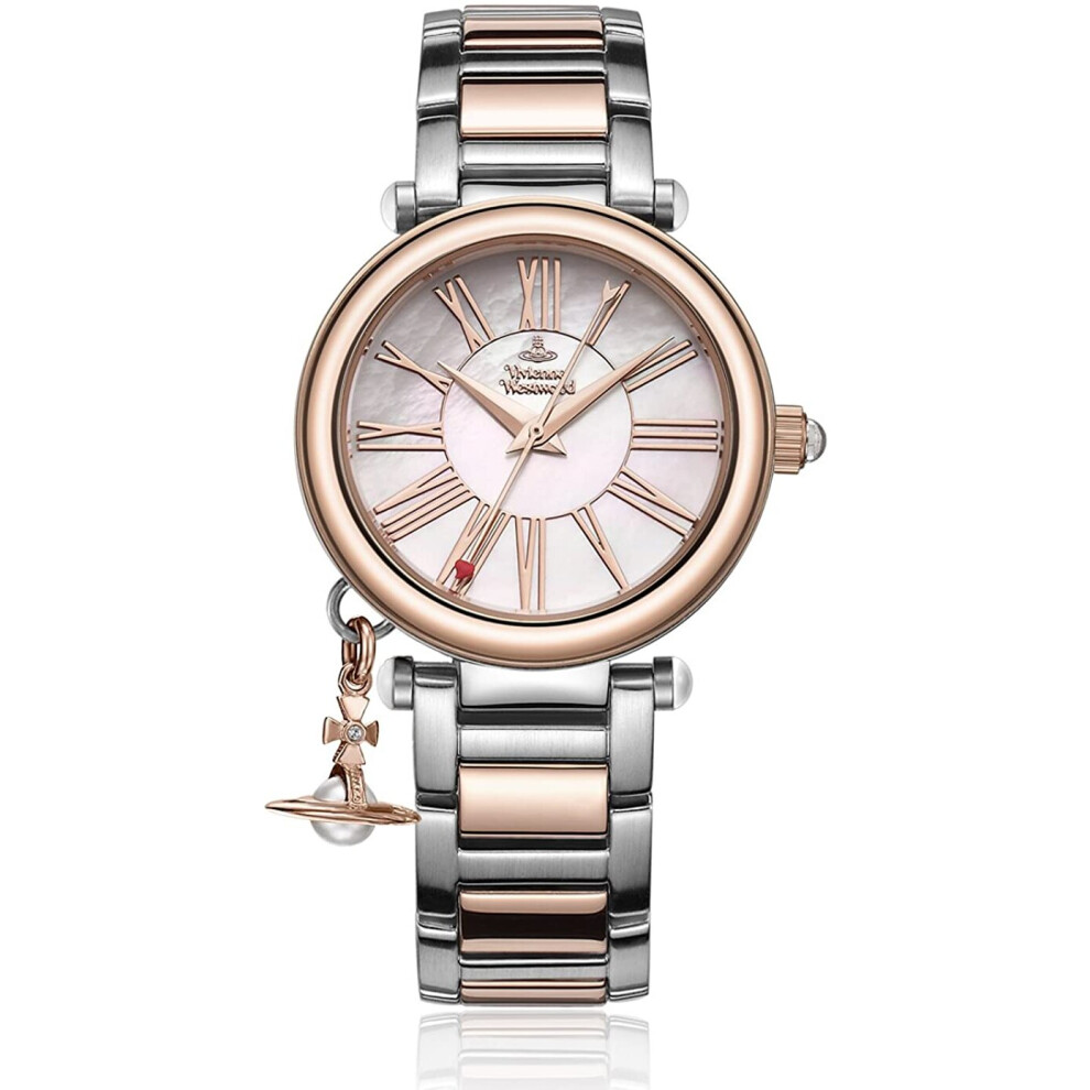 Vivienne Westwood Women's Quartz Watch with Mother of Pearl Dial Analogue Display and Metal Bracelet