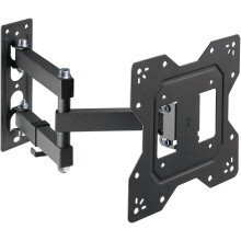 Allcam L293SS Universal Swivel Arm TV Wall Bracket for 19-32 inch LCD/LED TVs, VESA 75x75-200x200, 360 Pan, 378mm Extend, 30kg