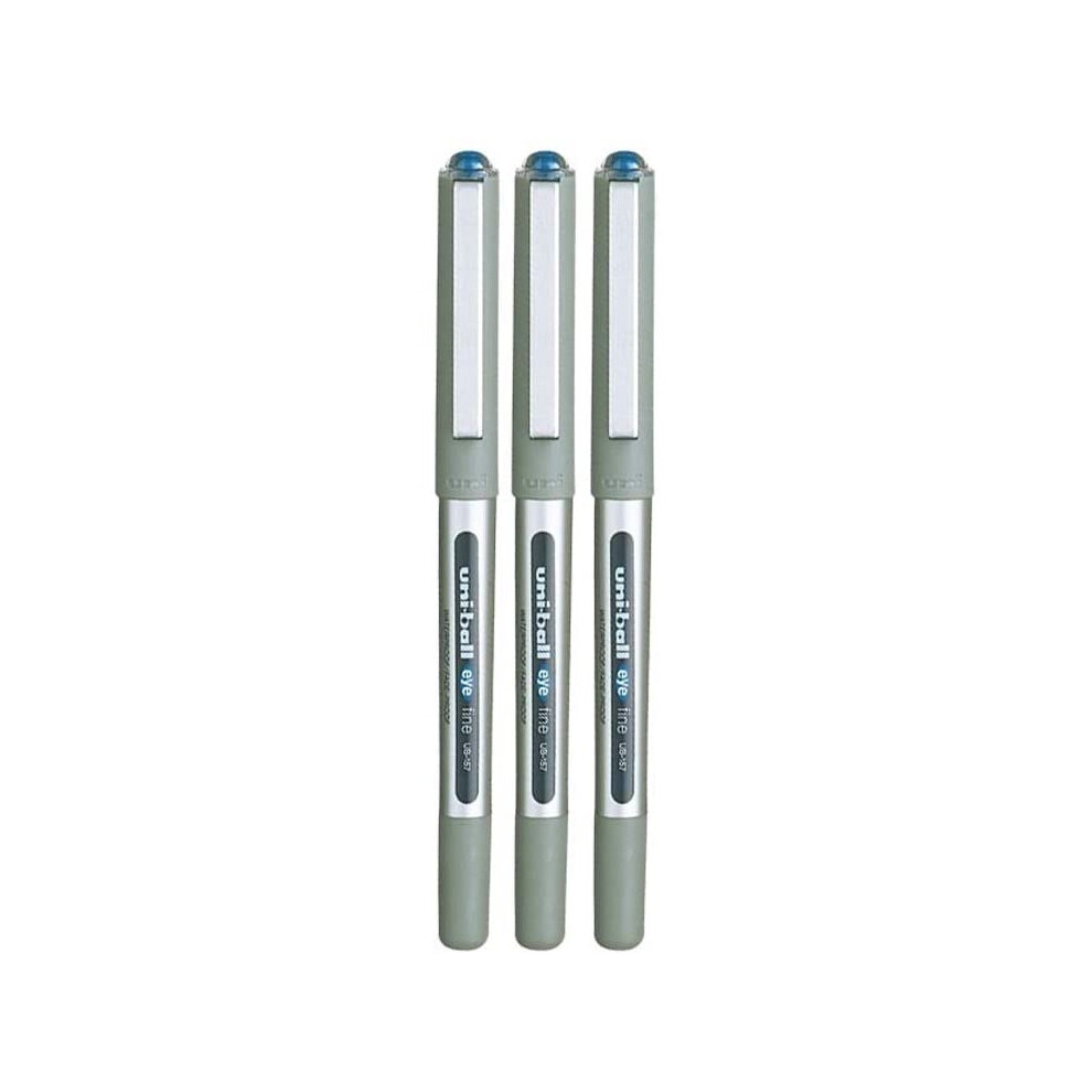 Uni-Ball EYE UB-157 Rollerball Pen BLUE [Pack of 3] Medium 0.7mm Ball