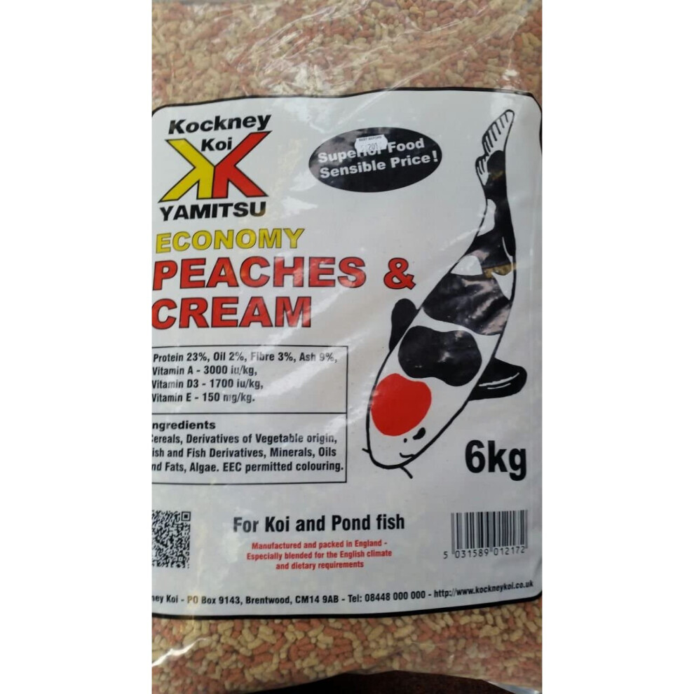 Kockney Koi Economy Peaches & Cream Fish Food 6kg