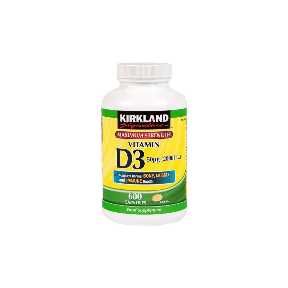 Kirkland Max Strength Vitamin D3 - 600 Capsules