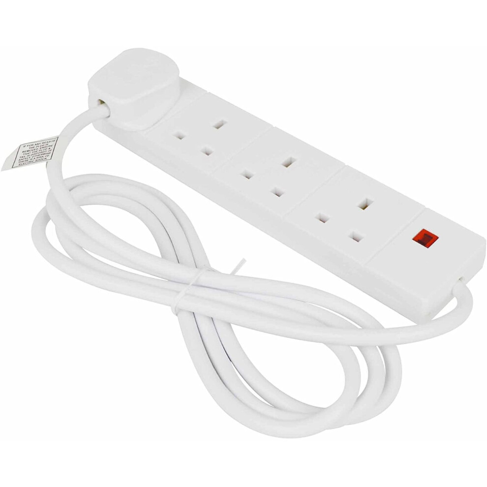 Status S4w4ms6 4-Way Extension Socket With Neon Indicator