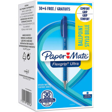pacco da 30+6 penne a sfera FlexGrip Ultra, blu