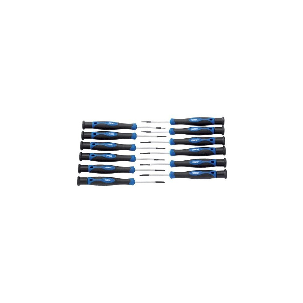 Draper 28118 Slotted/Phillips/Torx Precision Screwdriver Set, 12 Pieces