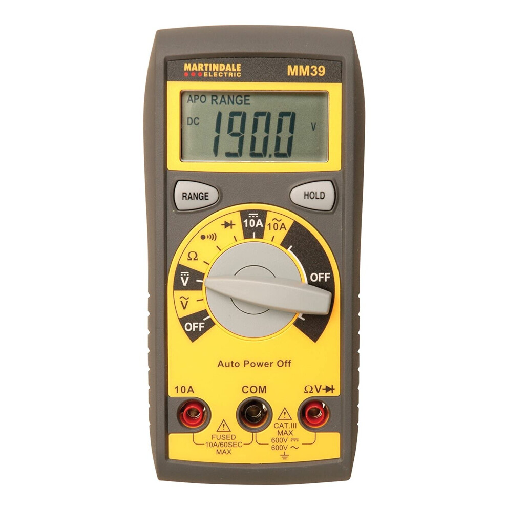 Martindale Mm39 Auto Ranging Digital Multi-Meter-Yellow 5036162185458