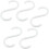 Sourcingmap a13030600ux0827 Plastic S-Shape Clothing Baskets Hanger Hook - White (5 Pieces) 1