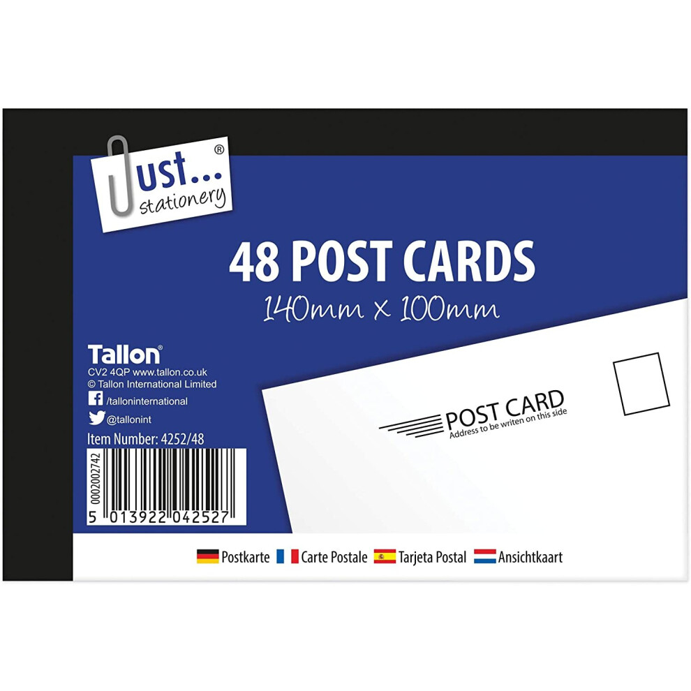 Brand:-Tallon Tallon Just Stationery 140X100mm Post Card (Pack Of 48) White