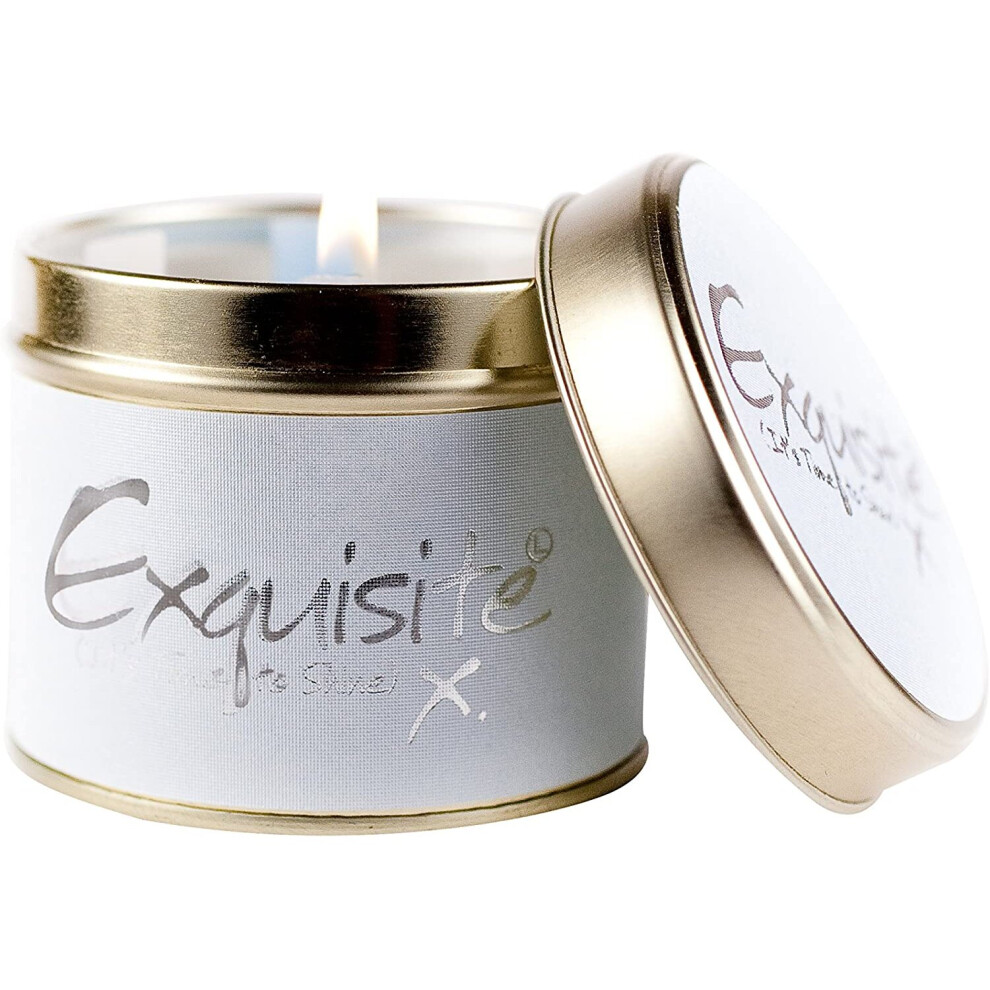 Lily Flame Exquisite Tin, White, l x 8cm w x 6cm h