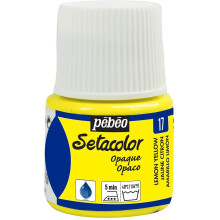 Peinture tissu - PéBéo - Setacolor opaque - Jaune citron - 45 ml - Résistante au lavage