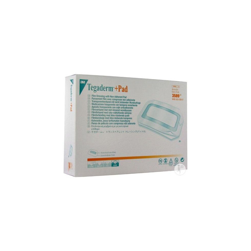 Visit-The-3M-Store 3Â M Tegaderm 3589Â Bandages, Pad, 9Â Cm X 15Â Cm (Pack Of 25)