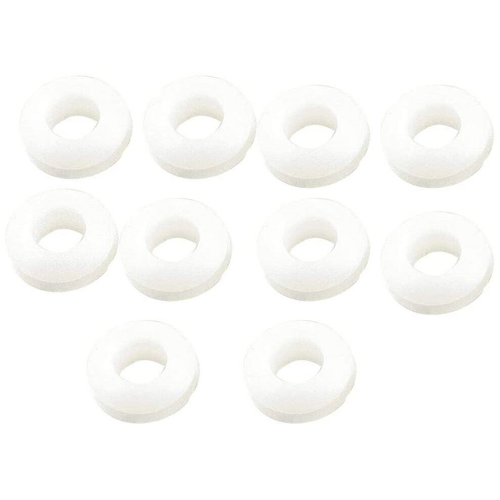 Sourcing Map 10 Pcs 8Mm Inside Diameter Wearing Resistant Rubber Grommets White 608641569285