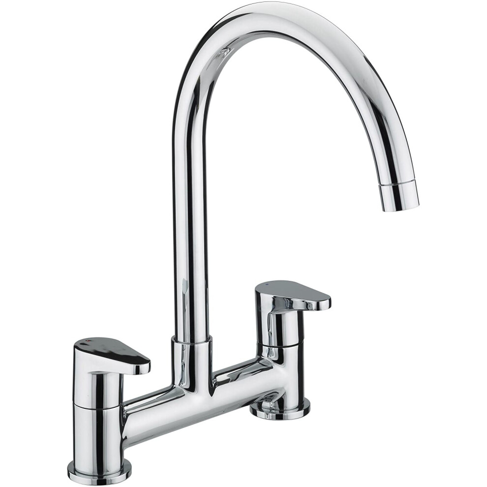 Bristan QST DSM C Quest Deck Kitchen Sink Mixer Tap with Swivel Spout, Chrome