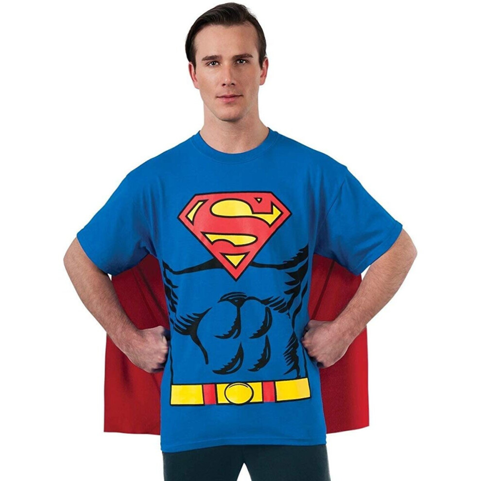 Rubie's 880470 Official Superman T-Shirt Set Costume, Adult, Large