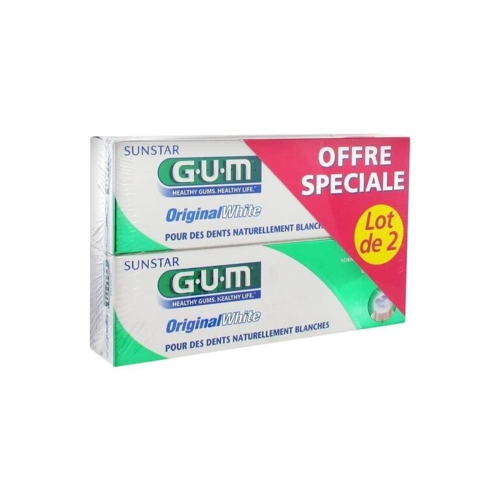 Visit-The-Gum-Store Gum Original White Toothpaste 2 X 75Ml