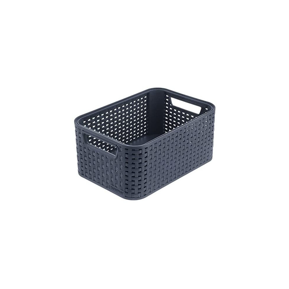 CURVER Style M - storage boxes & baskets (Storage basket, Grey, Rattan, Monotone, Bathroom, Bedroom)