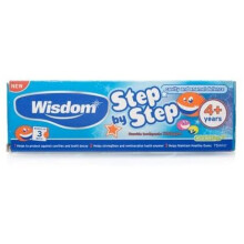 Wisdom 75ml Step by Step 4+ Years Fluoride Toothpaste