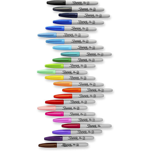 Sharpie Sharpie Permanent Markers | Fine Point | 80s Glam Colours | 24 Count 1