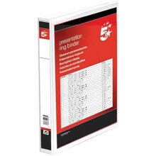 5 Star Presentation Ring Binder PVC 4 D-Ring 16mm Size A4 White [Pack 10]