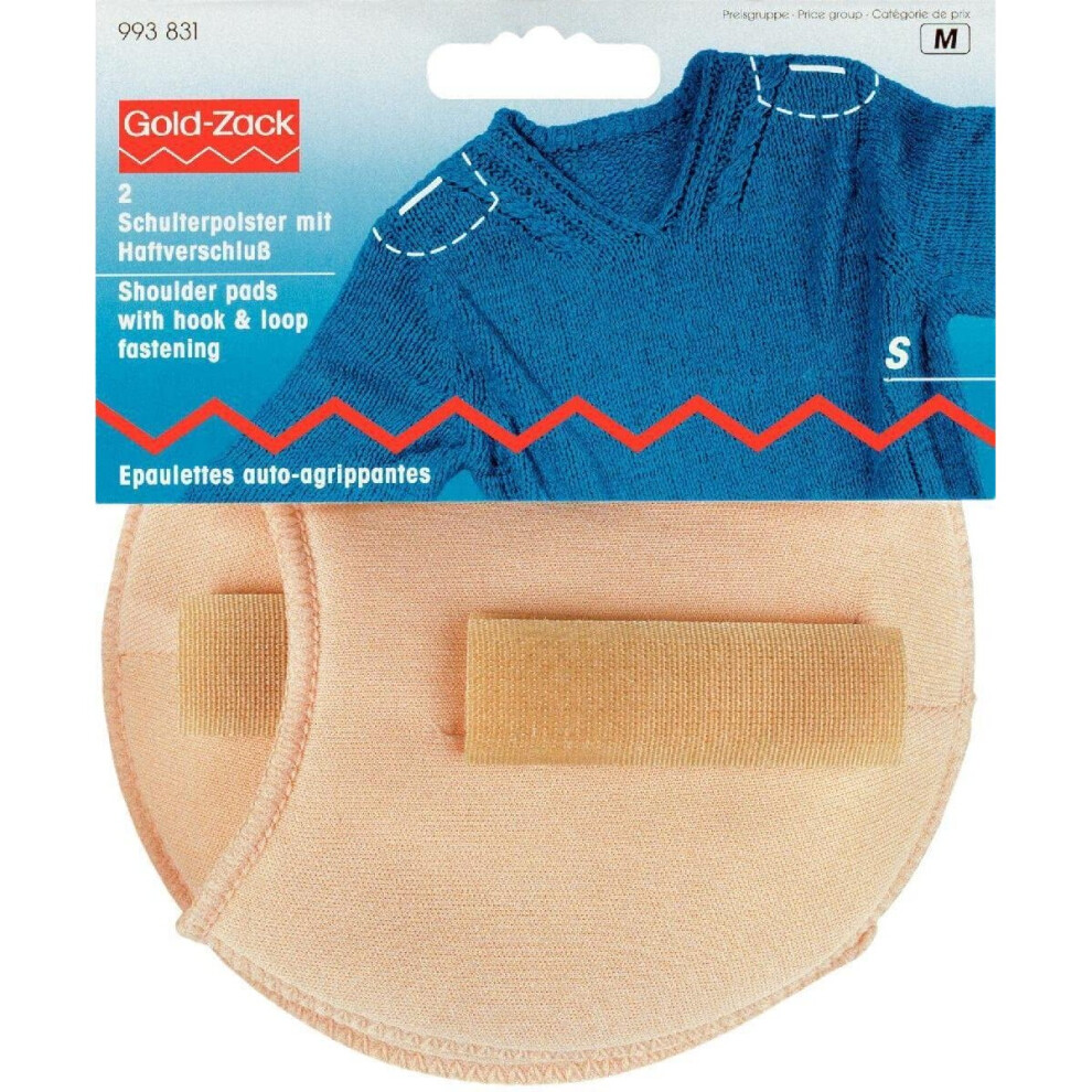 Prym Shoulder Pads Raglan With Hook And Loop Fastening S, Skin-Colour, White, Small