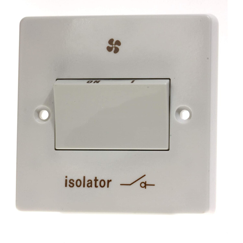 Crabtree 4017/1 Fan Isolator Switch 6A Triple Pole, Standard White, 1 5017399037369