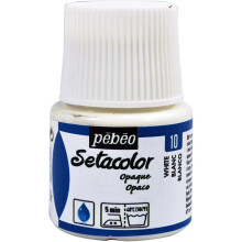 PEBEO 295-010 Setacolor Opaque Fabric Paint Bottle, Titanium White, 45-Milliliter