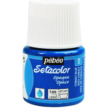 PEBEO Setacolor Opaque Fabric Paint 45-Milliliter Bottle, Cobalt Blue,Cobalt Blue, 295-011