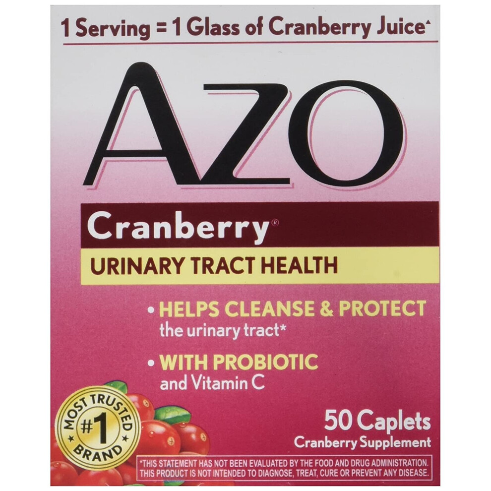 AZO Cranberry For Healthy Urinary Tract With Immune Boosting Probiotic & Vitamin C - 50 Tab