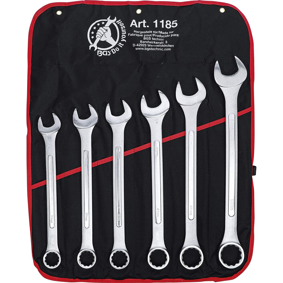 Kraftmann 1185 | Combination Spanner Set | Xxl | 34 - 50 Mm | 6 Pcs. 4026947011851