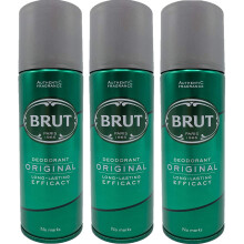 3 x Original Brut Deodorant Body Spray 200Ml For Men by Faberge