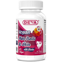 Deva, Vegane Haare Nägel & Haut mit Biotin, 90 Tabletten