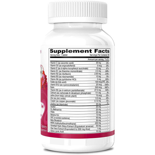 Deva, Vegane Haare Nägel & Haut mit Biotin, 90 Tabletten 2