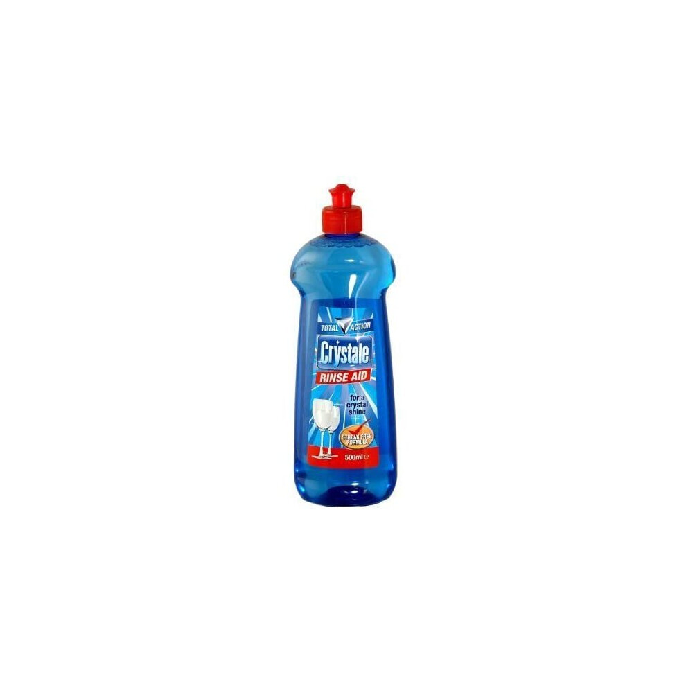 Crystale Total Action Dishwasher Rinse Aid - Streak Free Formula - 500 ml