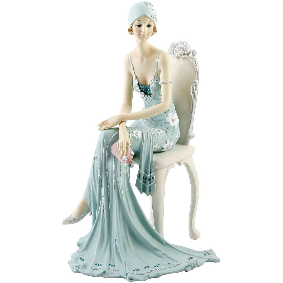 Widdop 58379 figurine, Lady on the Chair and Broadway Bells, 25 cm x 14 cm x 14 cm