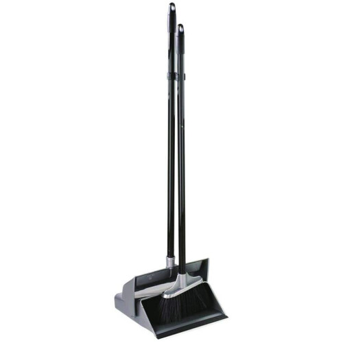 Elliott Grey Lobby Dustpan and Brush Set with Self-Closing Lid