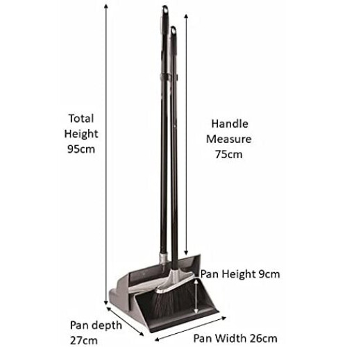 Elliott Grey Lobby Dustpan and Brush Set with Self-Closing Lid 2