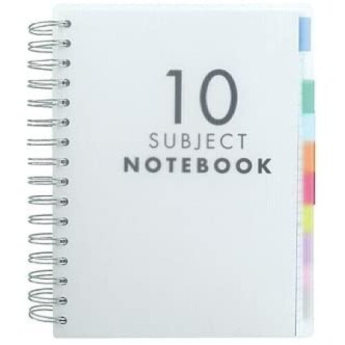 Paperchase A5 Translucent 10 Subject Notebook, Subject Dividers, 200