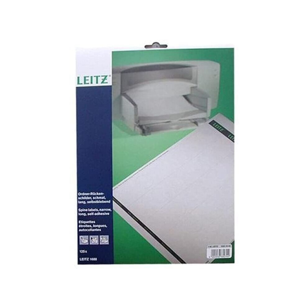 Leitz PC Printable Self Adhesive Spine Labels for Standard 50 mm Lever Arch Files, Narrow and Long, 39 x 285 mm, Paper,...-image-OPC-P89QFRT-NEW