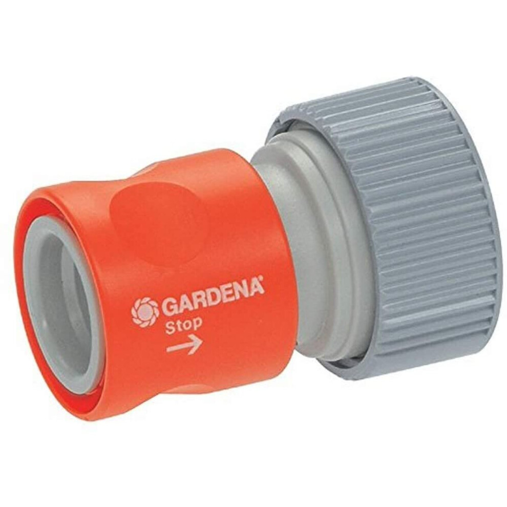 Gardena Professional System Adapter with Water Stop: Hose Piece for Connection End of the Hose, Suitable for 19 mm (3/4 Inch )...