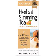 21st Century, Thé Minceur aux Herbes, Pêche-Abricot, Sans Caféine, 24 Sachets de Thé, 1,7 oz (48 g)