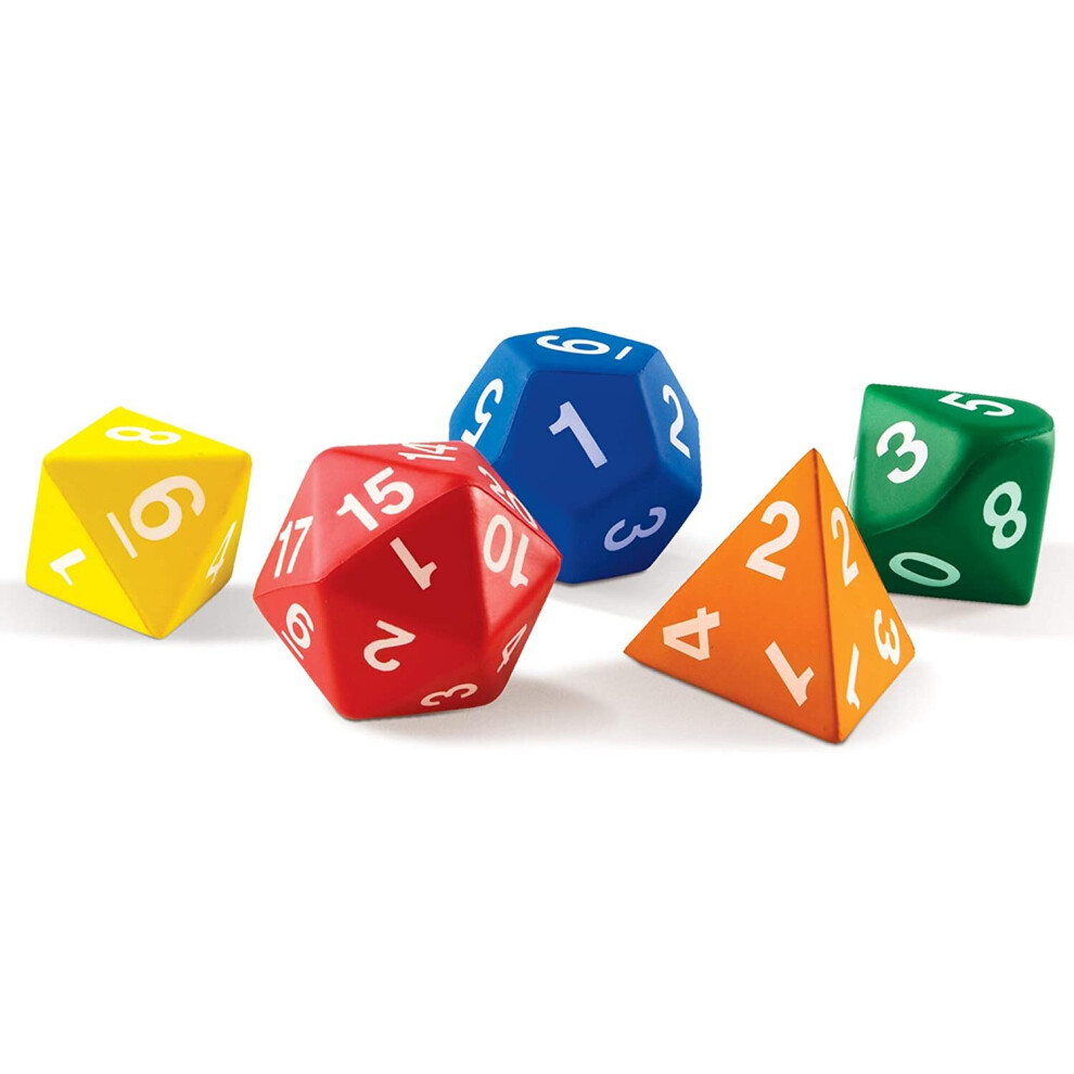 Learning Resources Jumbo Polyhedral Dice (Set of 5)