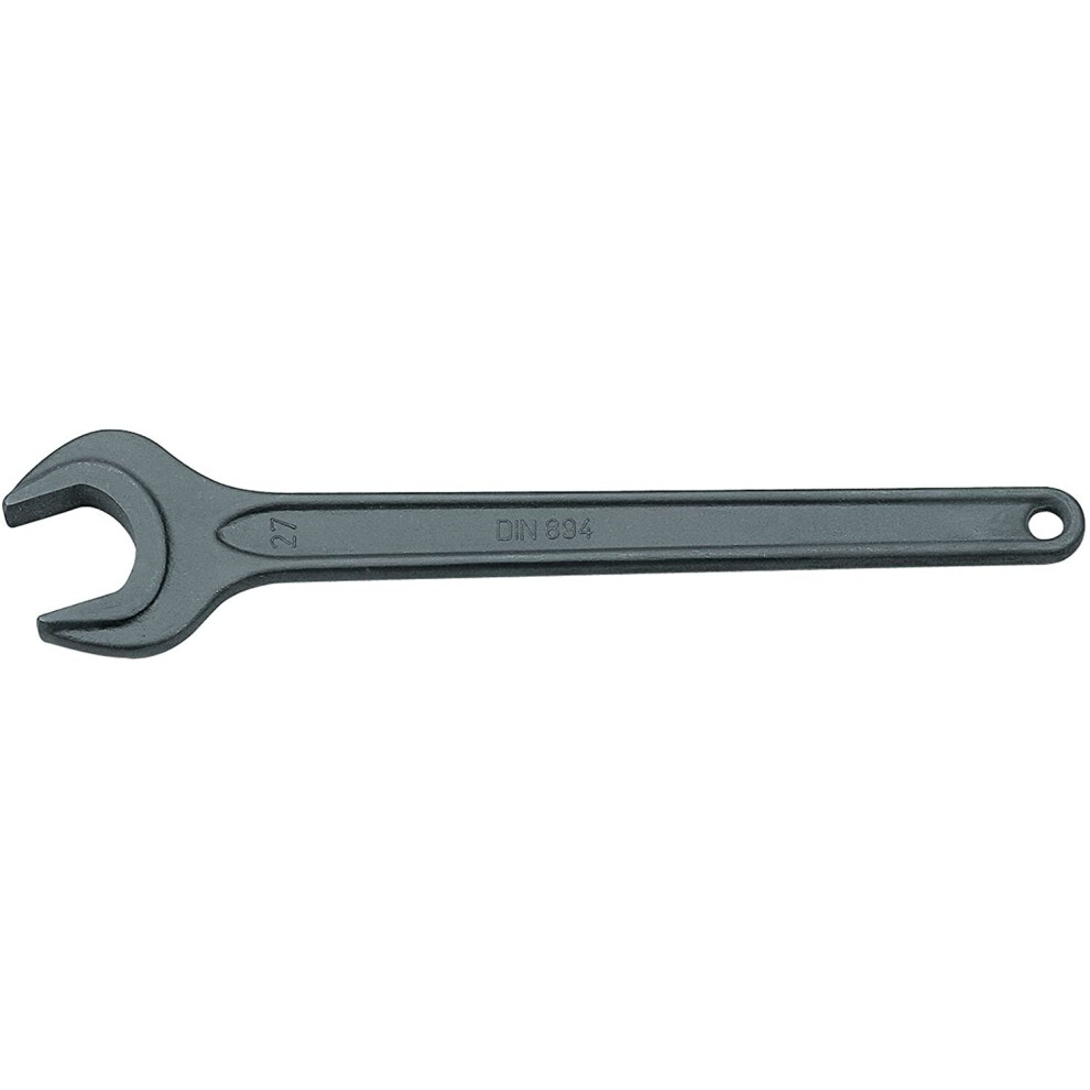 Gedore Single Open-End Spanner, 41 Mm, With Hanging Hole, Vanadium Steel, Anti-Glare Look, Steel Grey, According To Din 894 4010886657690
