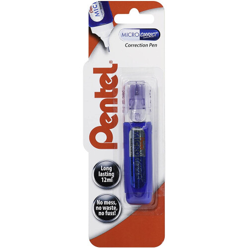 Pentel Pentel Micro Correct Fine Precision Tip Fluid Correction Pen, 12 ml 1