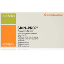 Smith+Nephew SKIN-PREP? Lingettes, Pansements Protecteurs, Film Barrière Cutanée, Contient de l'Alcool, Boîte de 50