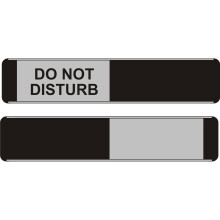 Seco Do Not Disturb/Blank Sliding Sign, 255mm x 52mm - 1.5mm Brushed Aluminium Composite