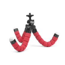 (Red Tripod) Tripod Variety Shooting Stand Octopus Mobile Phone Holder For Iphone Huawei