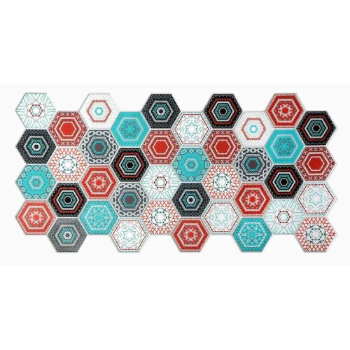 (LAGOM PVC PANEL - 973 x 492mm) 3D Wall Panels Hexahedrons Decorative PVC Cladding