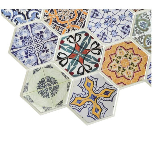 (PATCHWORK PVC PANEL - 973 x 492mm) 3D Wall Panels Hexahedrons Decorative PVC Cladding 1