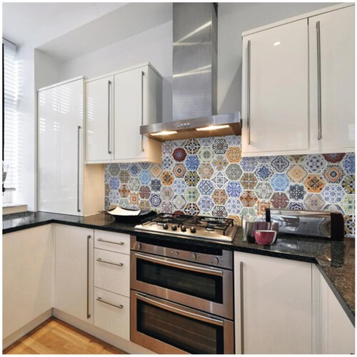 (PATCHWORK PVC PANEL - 973 x 492mm) 3D Wall Panels Hexahedrons Decorative PVC Cladding 2