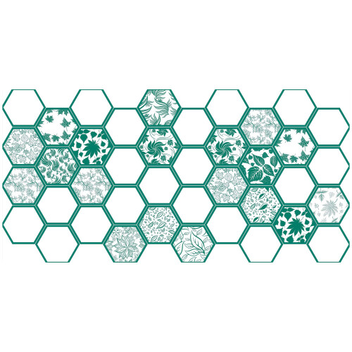 (HAMARIS PVC PANEL - 973 x 492mm) 3D Wall Panels Hexahedrons Decorative PVC Cladding