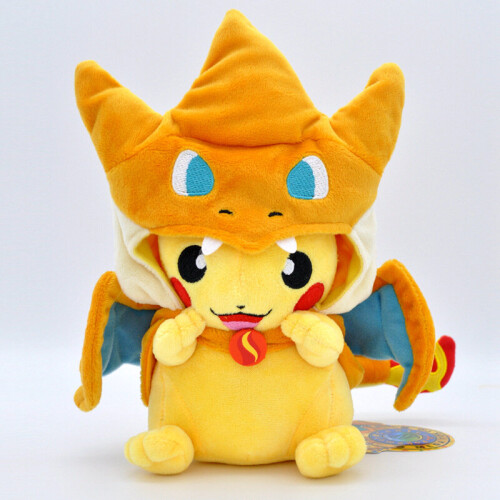 Pikachu in charizard costume plush on sale